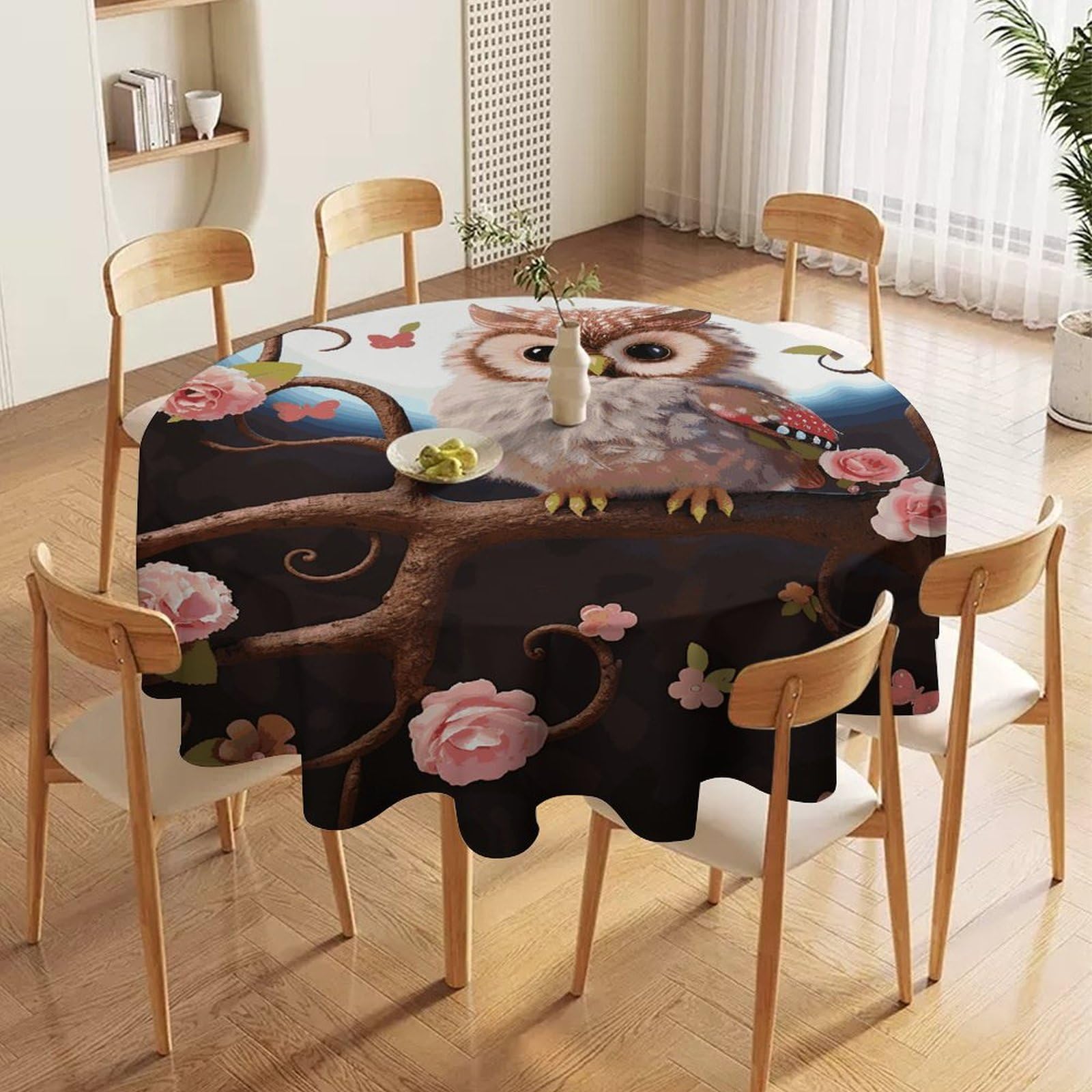 Nappe ronde en tissu imperméable de qualité supérieure pour décoration de salle à manger