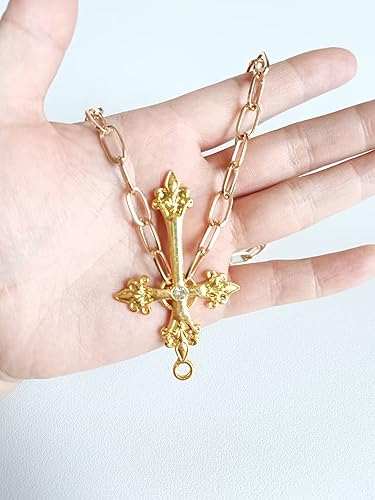 Miniatura 2 de Collar de cosplay de anime, collar de cruz de anime con 2 pulseras y accesorios de disfraz