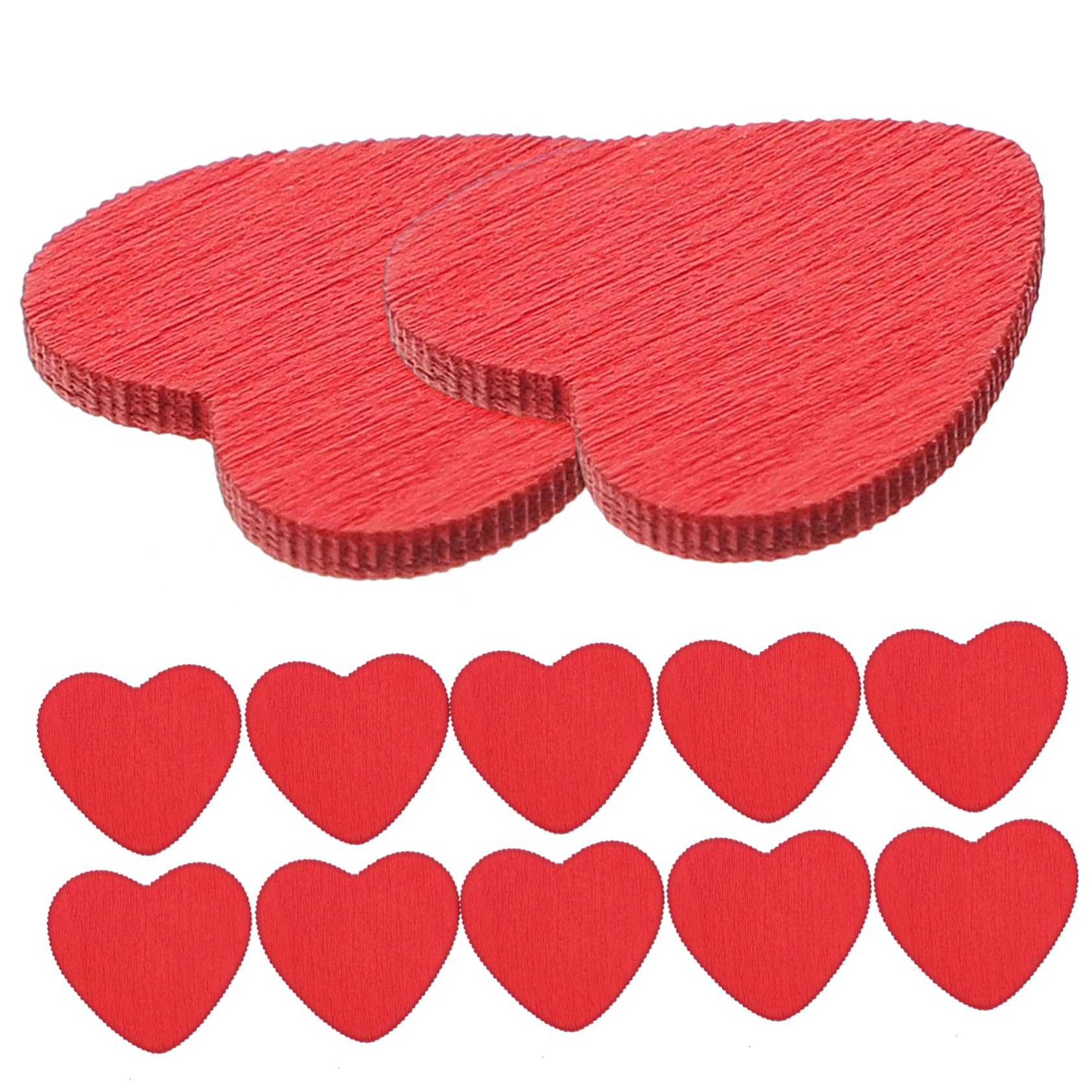 Lurrose 1000pièces Cœurs Bois Autocollants De Décorations Forme De Cœur pour Saint-Valentin pour Scrapbooking Et Artisanaux