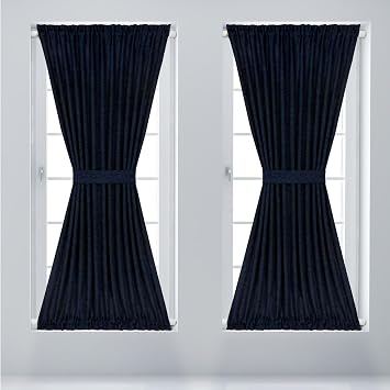Amazing Drapery Hardware 7/16 Inch Brass Spring Tension Rods, Set of 2 - Adjustable Length 18-28 Inches - Twist to Fit Curtain Rods for Lightweight Sheer Panels, Sidelight Windows, and Small Spaces