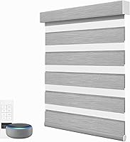 Vista 16 de ACMEART Persianas Cebra Motorizadas con Control Remoto, Control por APP y Funciona con Alexa/Google/Matter, Persianas de Ventana 100% Opacas