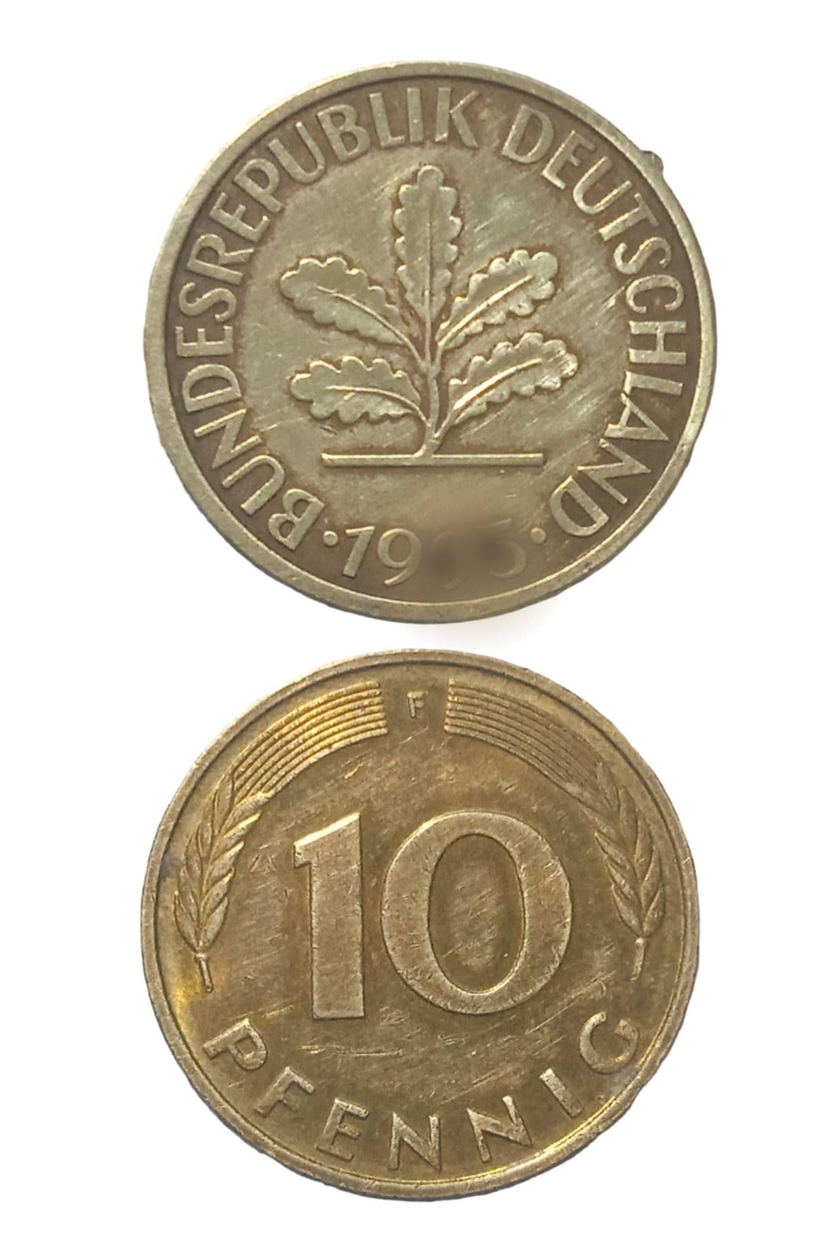 Almanya 10 Pfennig 1950 Eski Koleksiyon Yabancı Kağıt Para.