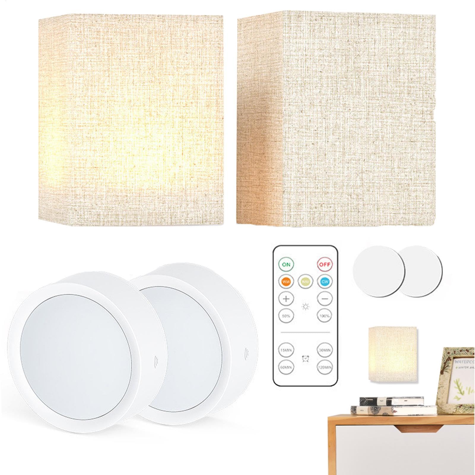 Aplique de pared con batería, aplique de pared inalámbrico - Apliques de pared de dormitorio de 13 colores | Lámpara de ambiente interior sin taladrar, lámpara de pared rústica vintage para dormitorio