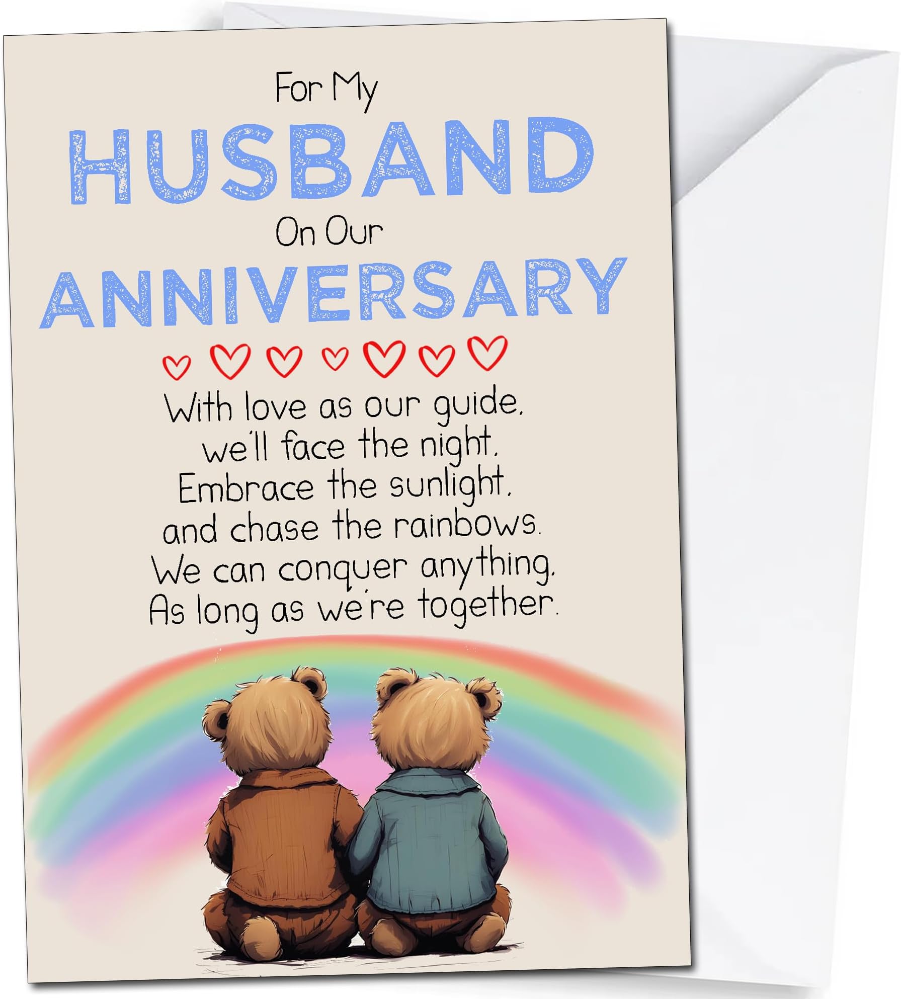 Anniversary Card for Husband - Loving Words, A5 Size : Amazon.co.uk ...