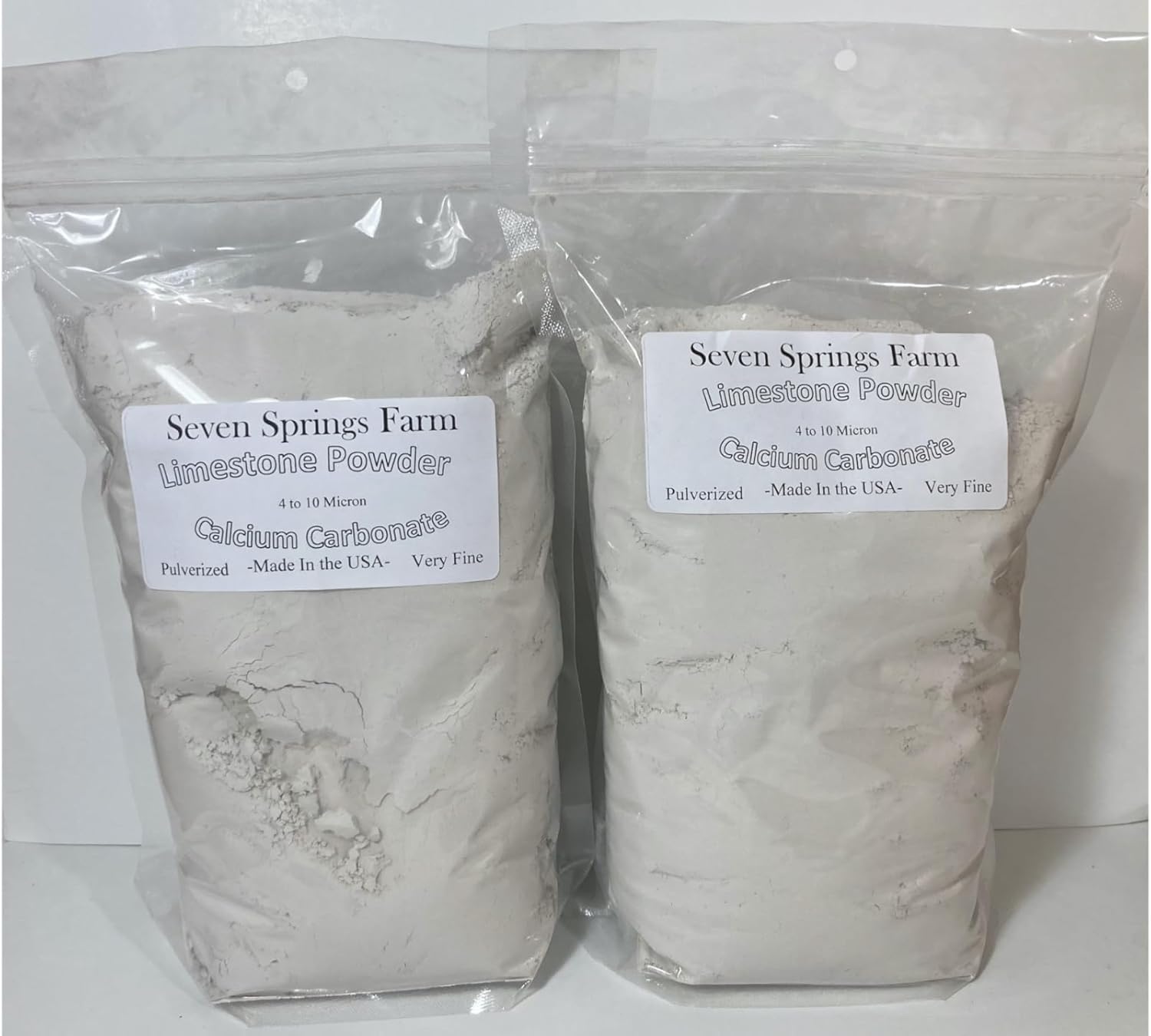 Pulverized Limestone Powder 10 Micron (325 Mesh) - Very Fine Calcium Carbonate Rock Dust - Ag Garden Lime Soil Amendment Supplement (19 Pound)