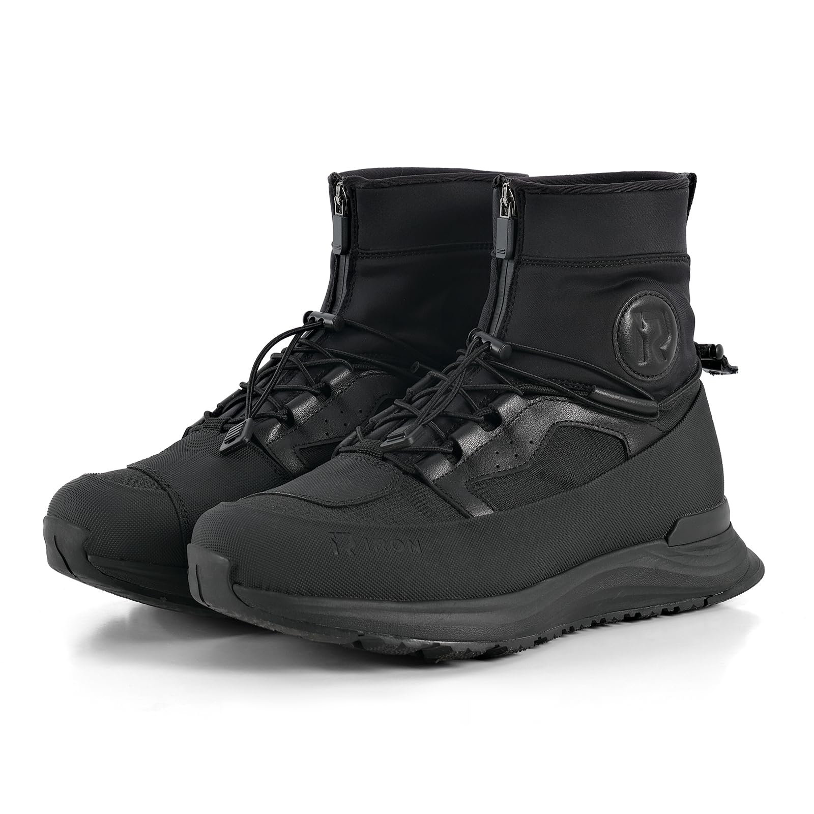 IRON JIA'S Chaussures Moto Homme été Bottes Motocross avec Fermeture éclair, Coussinet de Changement de Vitesse, Semelle Antidérapante