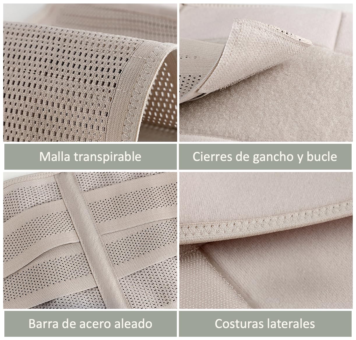 BellyHug – Faja Postparto para Recuperación Abdominal y Cesárea | Soporte de Pelvis, Efecto Adelgazante, Transpirable y Ajustable (Beige, 3XL)