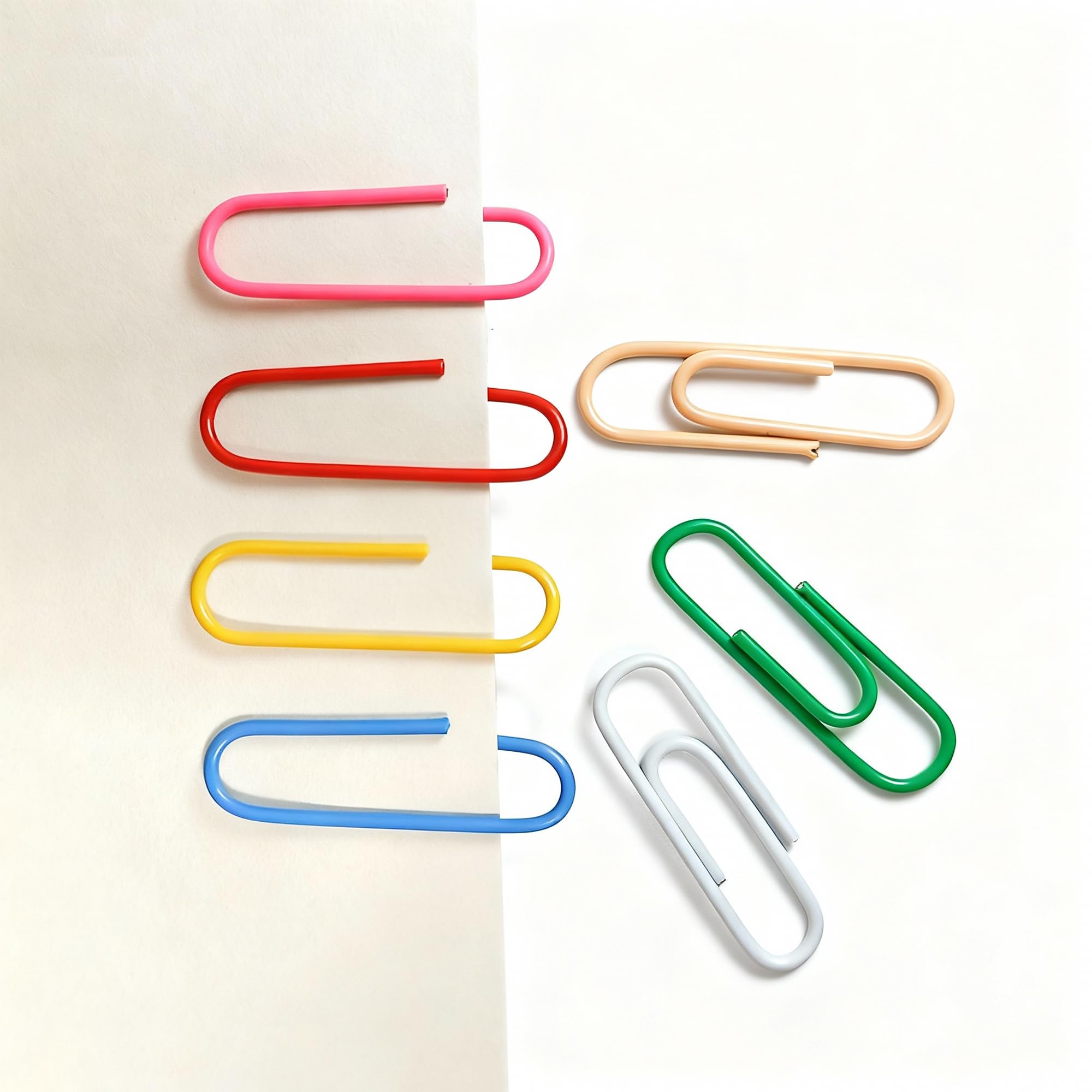 Büroklammern, bunt, 1000 Stück, klein, 2,8 cm, langlebig und rostfrei, beschichtete Büroklammern, ideal für Büro, Schule, Dokumentenorganisation (mehrfarbig)
