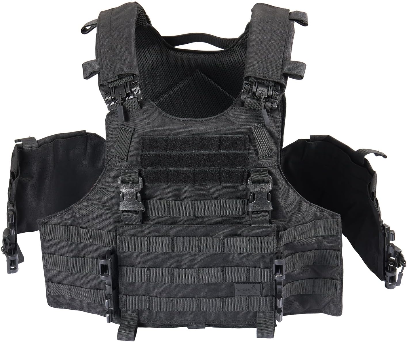 Lancer Tactical Quick Release Lightweight Airsoft Tactical Vest, 1000D Nylon MOLLE w Padded Adjustable Shoulder Straps