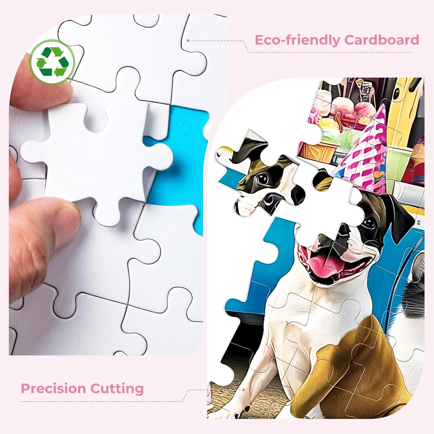 300 Piece Puzzle for Adult,Ice Cream Truck Jigsaw Puzzle,Unique Fun Colorful Summer Puzzle Large Piece,Cute Animal Puzzle for Teens Seniors,Challenging Family Activity Game Gift for Family,20.5*15In