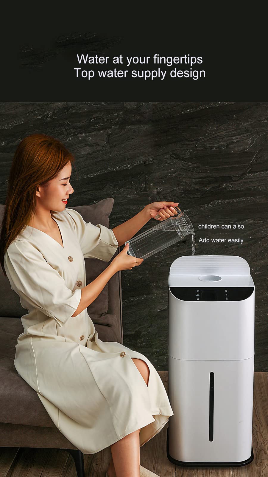Umidificatore industriale a ultrasuoni da 31 l per uso commerciale, alto volume di nebbia, design a sei core, ideale per officine e grandi spazi