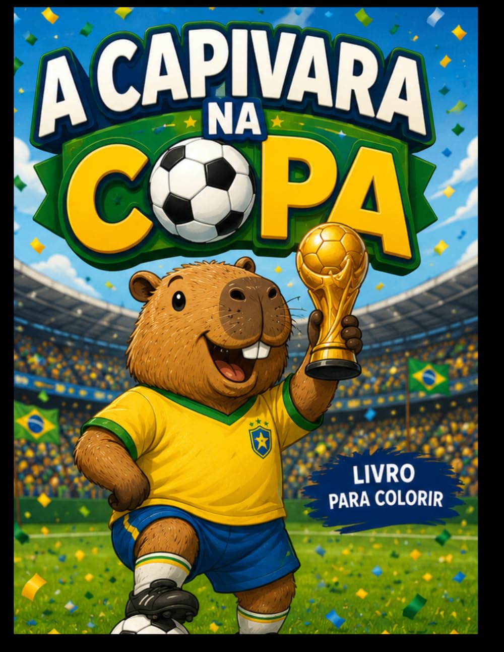 Capivara na Copa: Livro para Colorir