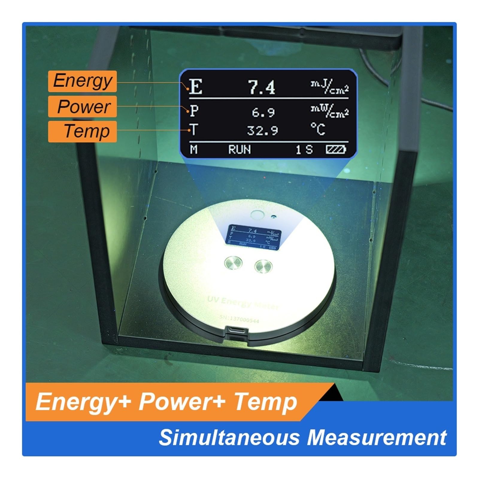 Misuratore di energia UV LS137 Radiometro UVA Sorgenti luminose a LED Misura, potenza e temperatura Dimensioni ridotte Misurazione accurata