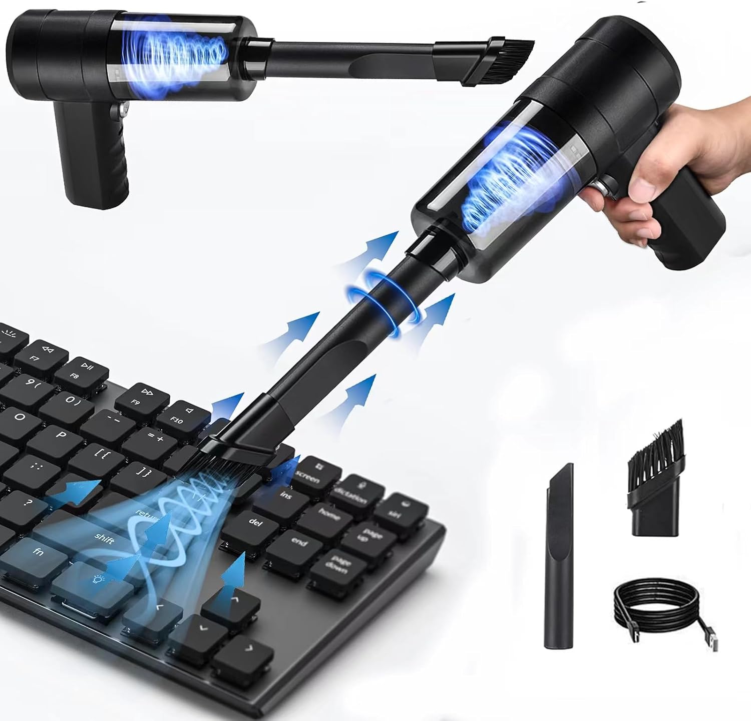 Amazon.com: GNMDNR Mini Keyboard Vacuum Cleaner-Wireless Desktop Dust ...