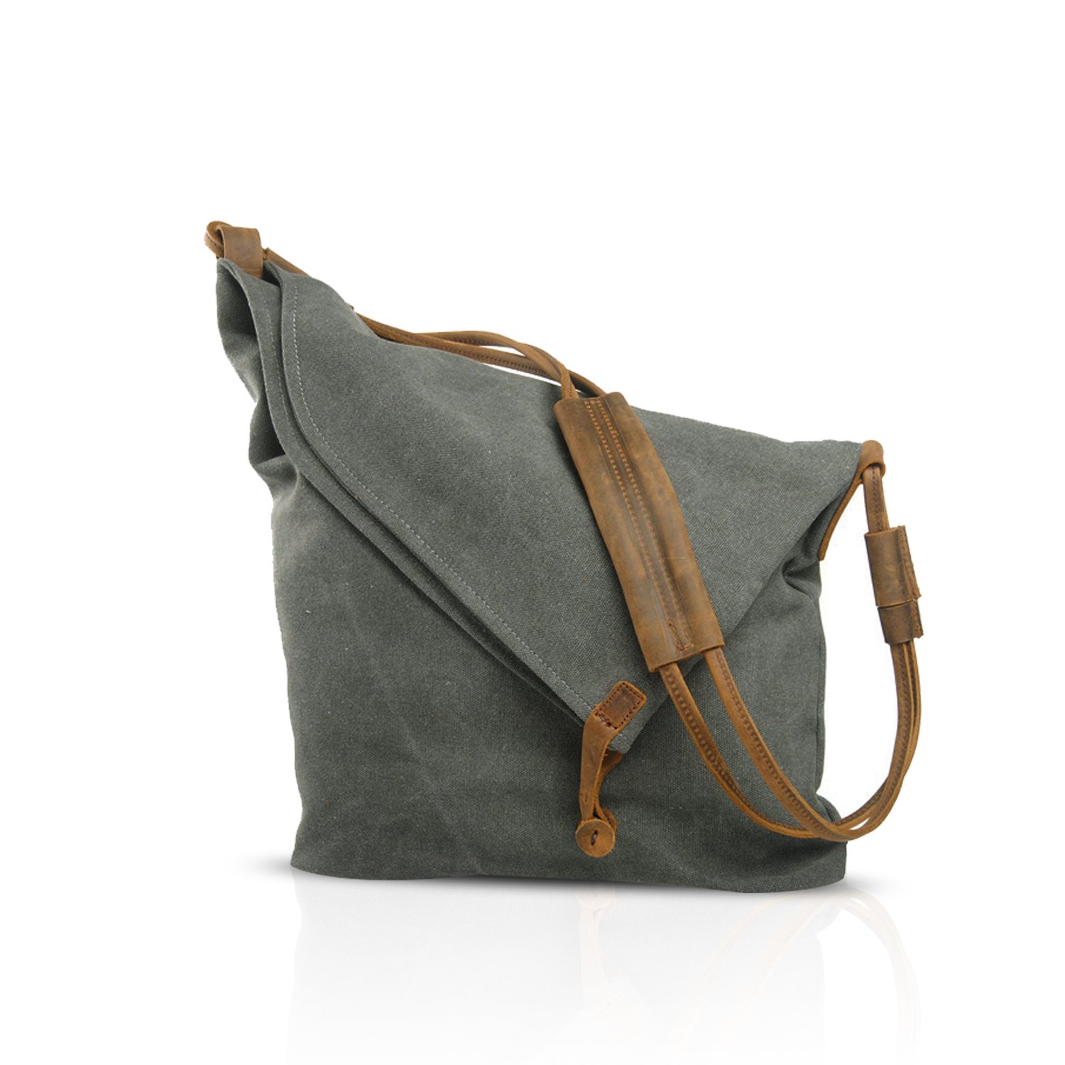 FANDARE Retro Bolso de Hombro Hombres/Mujeres Negocio Cambiar Crossbody Bolsa al Aire Libre Viaje Camping Gran Capacidad Bolsa de Mensajero Transpirable Lona Mochila de Ocio