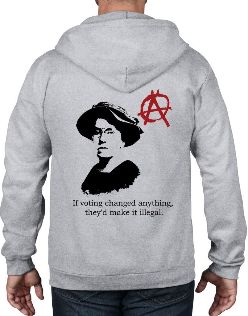 Tribal T-Shirts Men's Emma Goldman Full Zip Hoodie