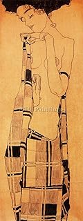 Elite-Paintings Egon Schiele CAB6RTSL Artista Quadro Riproduzione Dipinto Olio su Tela A Mano 150x60cm Alta qualita