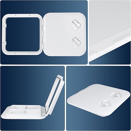 Miniatura 9 de NovelBee Escotilla para cubierta de barco, 14-12 x 14-34 pulgadas, escotilla de acceso y escotilla de tapa para barco, caravana, caravana y caravana