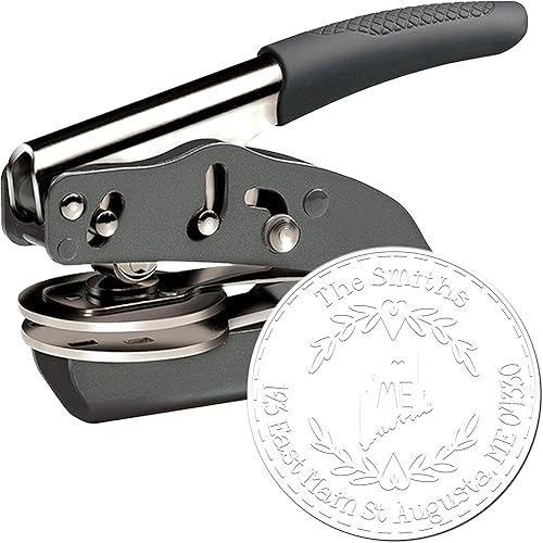 Miniatura 612 de Round State Love - Sello de dirección de devolución para Texas, uso con almohadilla de sello, mango de madera, sello de dirección de Texas