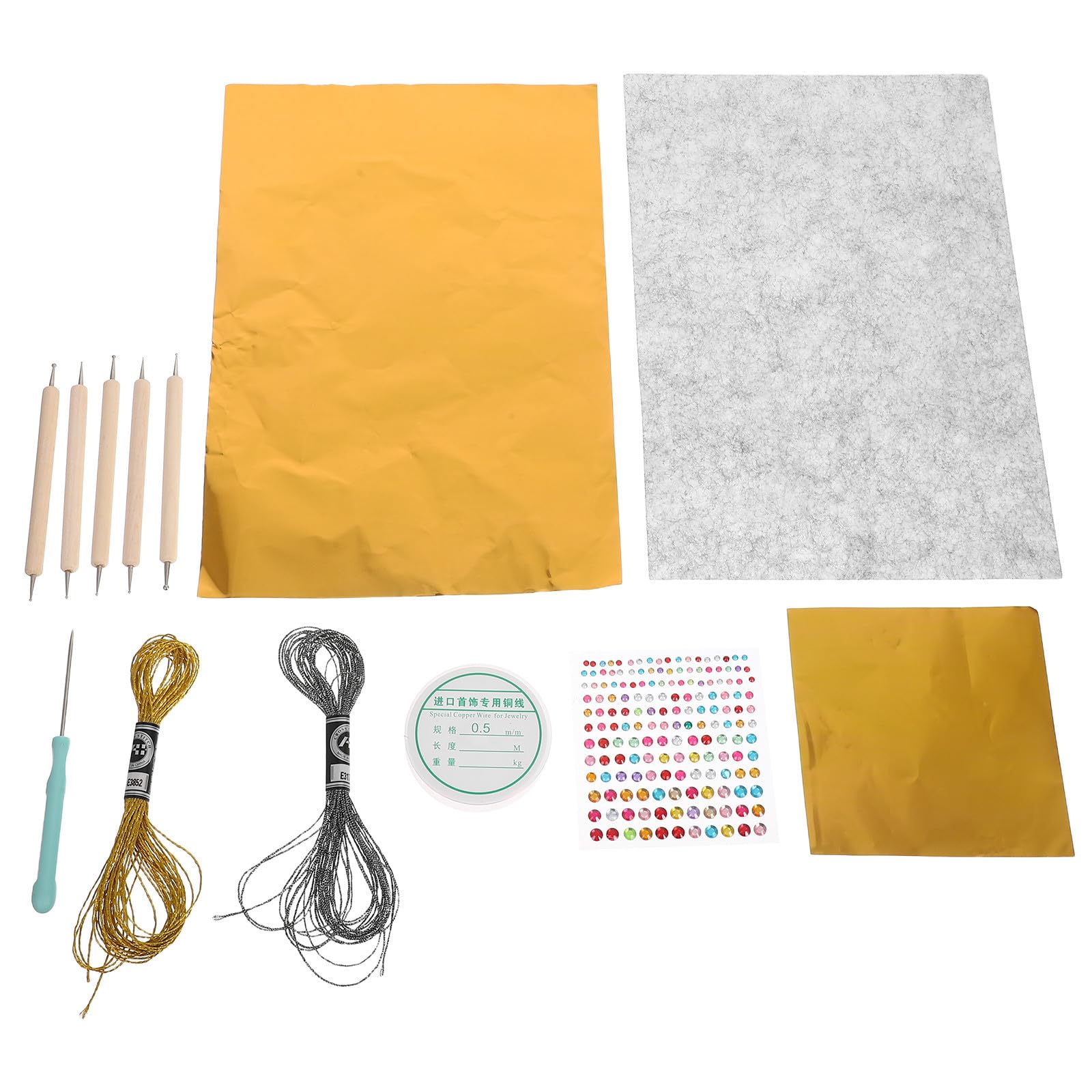 2 Set Lamina Dorata per Arti e Decorazioni Natalizie, 70 Micron