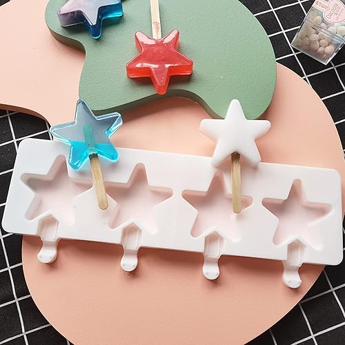 Miniatura 2 de Popsicles Molds Set Silicone 4 Cavities Oval Cake For Pop Molds Popsicles Molds For Summer Homemade Cakesicles For Party Ice Cream Mold Silicone