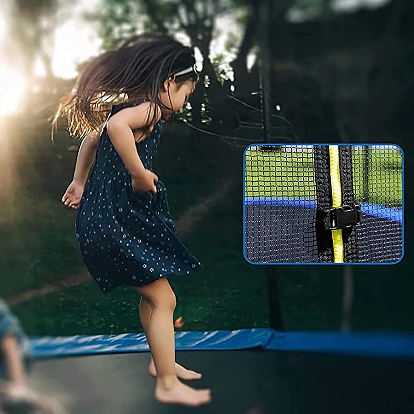 Red de seguridad para cama elástica al aire libre, malla protectora para trampolín redondo, accesorios de cama elástica, equipo de seguridad duradero