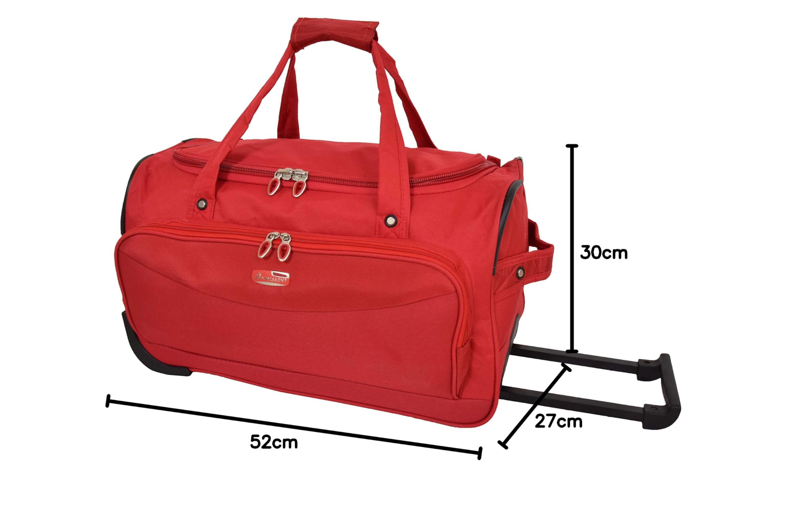 Hol Dall HL452 - Bolsa de viaje ligera con ruedas para fin de semana, Red, M, Hol con ruedas