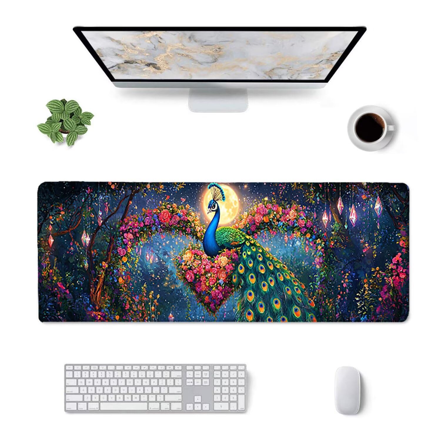 Podkładka pod mysz do gier, 1600 x 800 mm XXL Podkładka pod mysz do gier, duża, antypoślizgowa, wodoodporna, rozszerzona długa klawiatura, akcesoria biurowe, do gier, komputera, komputera, prezenty