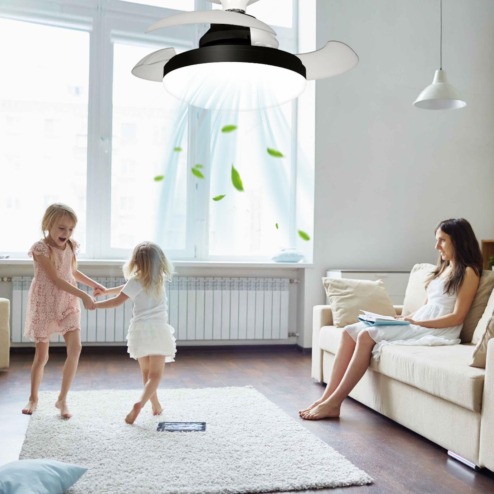 Ventilatore da soffitto con illuminazione 37,8 Centimetri Soffiatore con