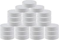 Vista 1 de Pinnacle Mercantile Tarro de plástico Mason de boca regular con tapas blancas atornilladas, paquete de 24 tapas de almacenamiento de tarros