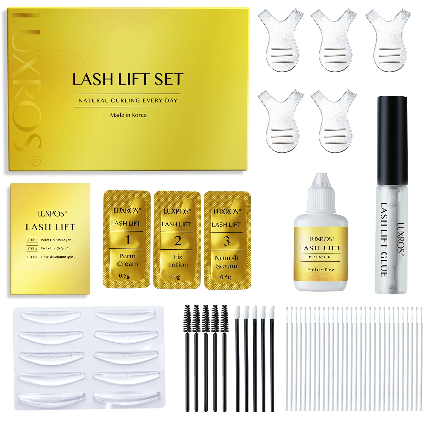 AYASAL Wimpernlifting Set: Koreanische Formel für Wimpern Lifting, Lash Lifting Set – Schonendes, Thio-freies Wimpernlifting Set mit detaillierter Anleitung für den Heimgebrauch