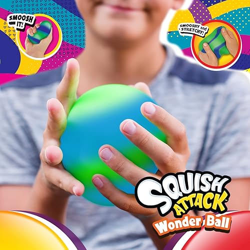 Miniatura 5 de JA-RU - Bolas elásticas para aliviar el estrés, bola rellena de arena para niños y adultos (6 unidades surtidas)  Bola de estrés para terapia de