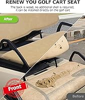 Vista 4 de SCITOO Conjunto de respaldo de asiento delantero para carrito de golf EZGO RXV 2008-up, cojines de repuesto estilo fábrica, color marrón