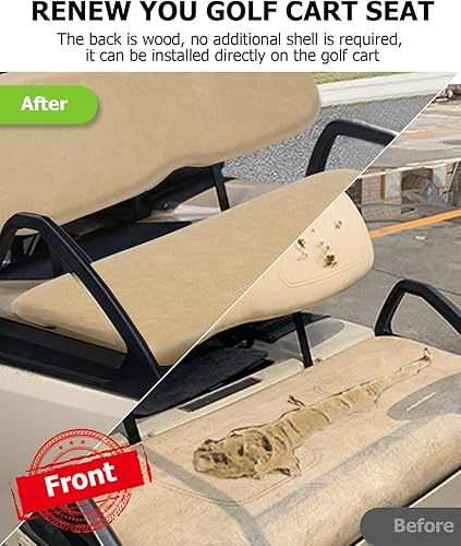 Miniatura 4 de SCITOO Conjunto de respaldo de asiento delantero para carrito de golf EZGO RXV 2008-up, cojines de repuesto estilo fábrica, color marrón