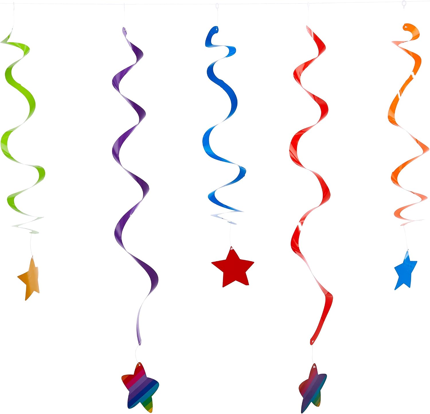 Creative Converting Decorative Hanging Streamers, Rainbow (5-Count)