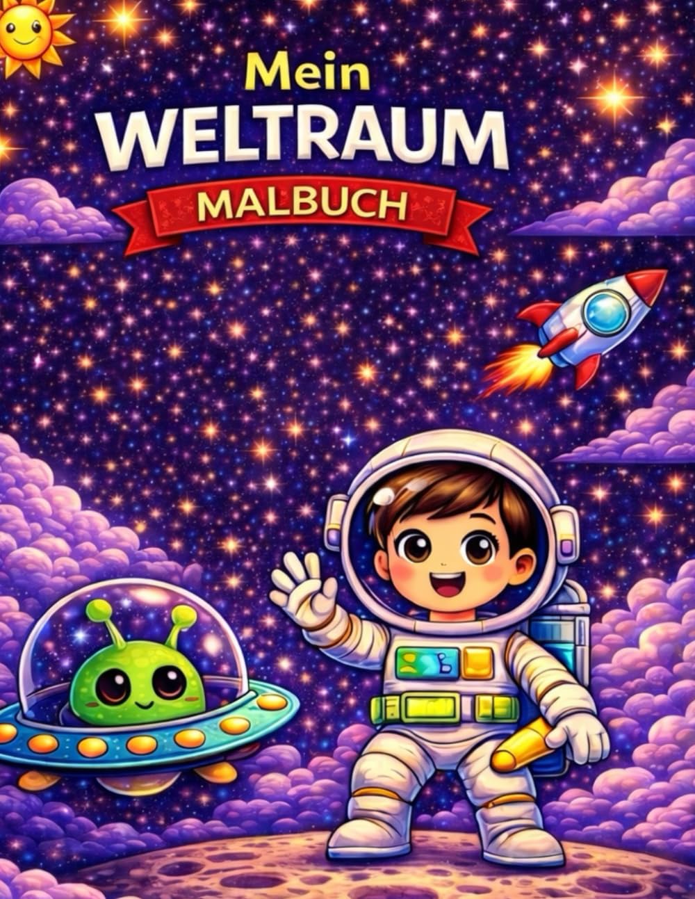 Mein Weltraum Malbuch: 25 tolle Ausmalbilder für kleine Entdecker