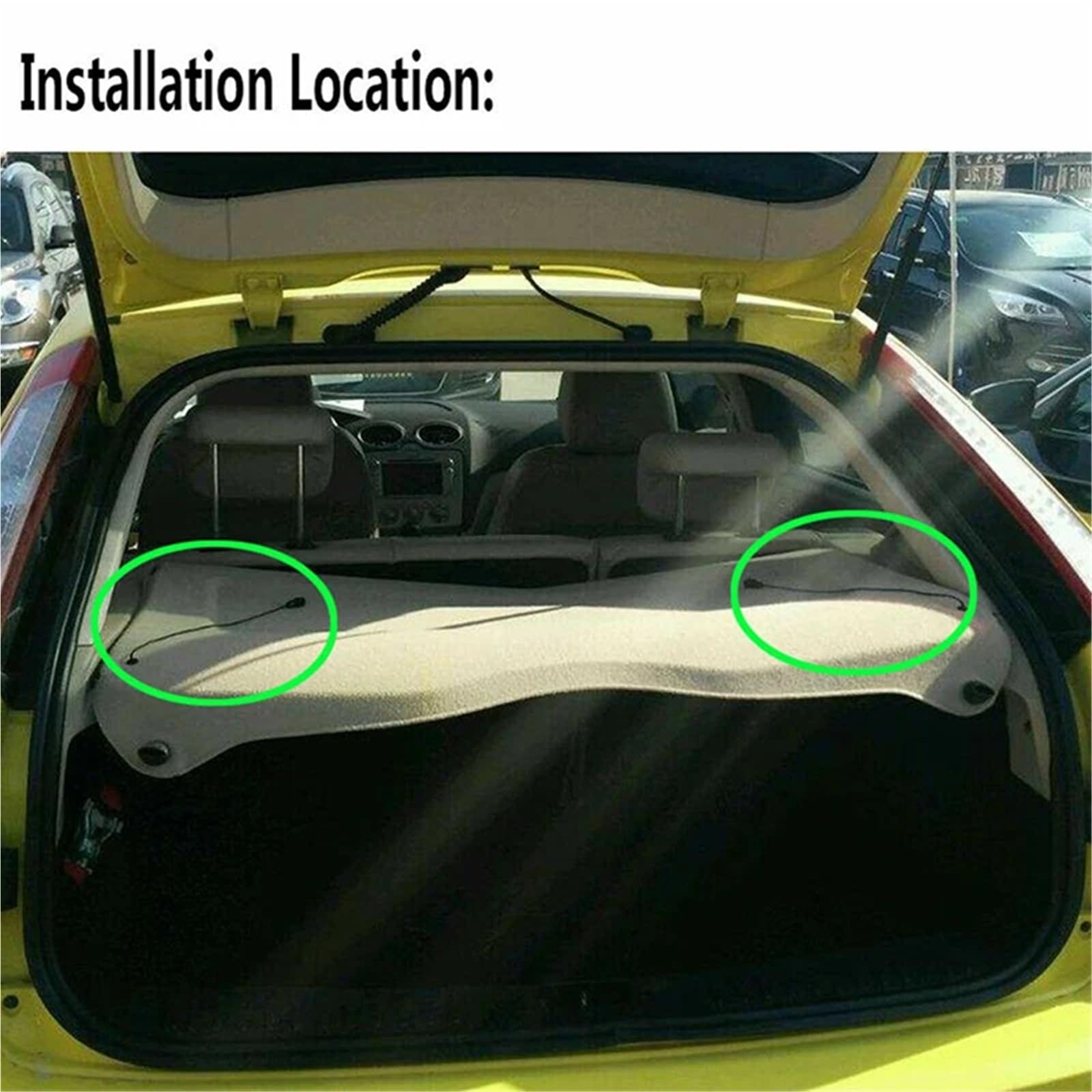 CordóN Bandeja Maletero Compatible con Ford para C-MAX MK1 2004-2010 Paquete Cuerda para Estante Bandeja Maletero Correas Cordón Estante Maletero Portaequipajes Bandeja Cuerda(2pcs)