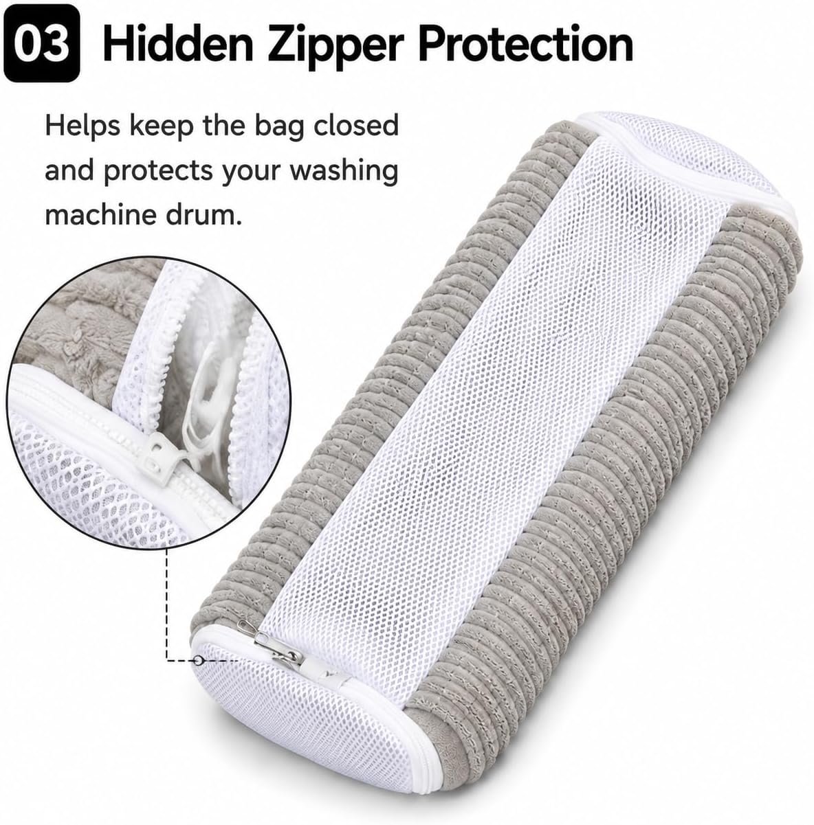 Shoe Laundry Bags for Washing Machine, 2-Pack Reusable Sneaker Wash Bags with Hidden Zipper + 2 Adjustable Shoe Trees for Sneakers, Gym Shoes, Gray