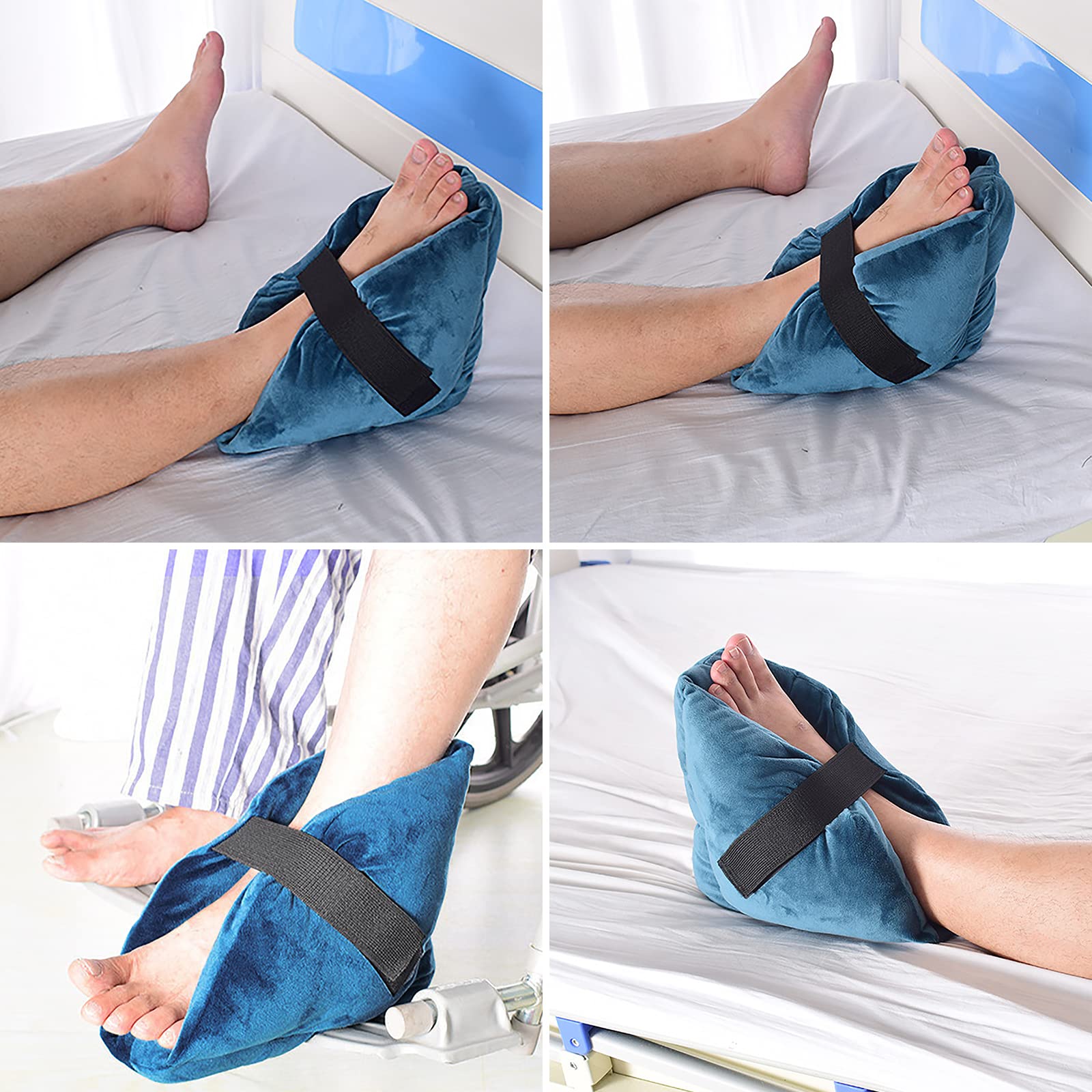 Cuscino protettivo per tallone, per alleviare la pressione da piaghe e ulcere, cuscino protettivo per il tallone, per piaghe da decubito, lesioni, supporto del piede per sedie a rotelle (1 pezzo