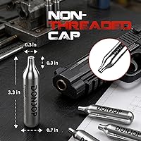 Vista 5 de Cartuchos de CO2 12G sin rosca, cartuchos de CO2 pistola BB, pistola BB de CO2, pistola de CO2 Airsoft y marcadores de paintball C02, ajuste cómodo