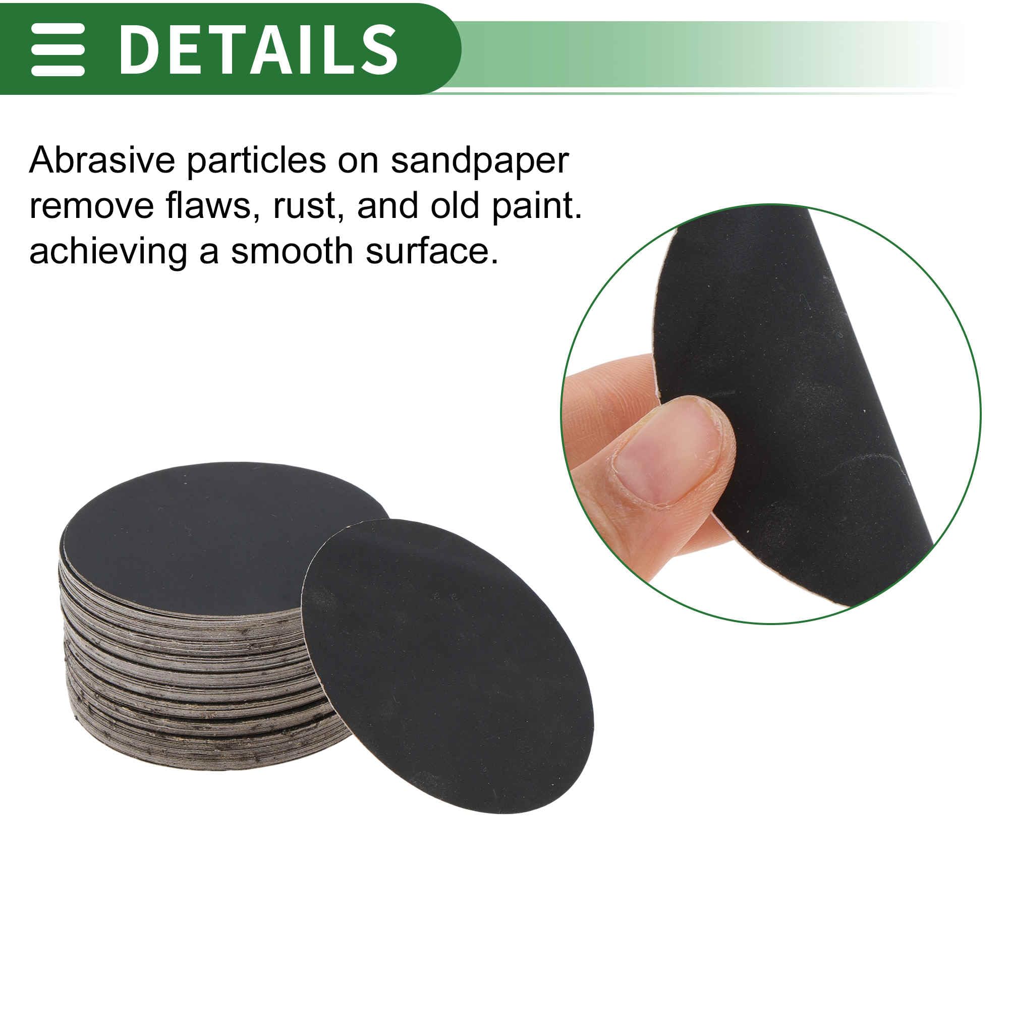 A ABSOPRO Sandpaper Hook & Loop Sanding Sheets 75x75mm Black 1000 Grit Efficient Grinding and Polishing Automobile Manufacturing and Repair Metal Processing - Image 4
