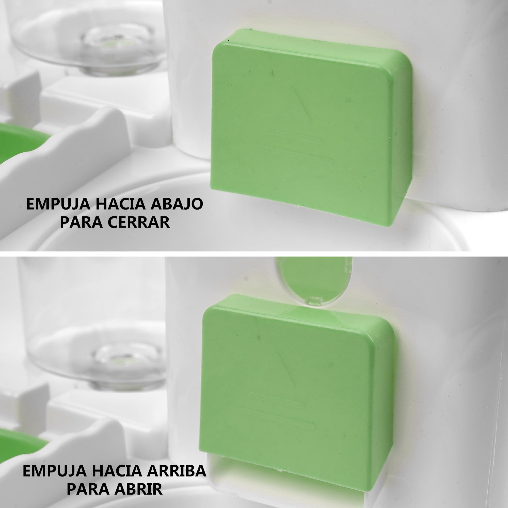 Kit dispenser per cani e gatti pezzi distributore d'acqua per animali domestici, abbeveratoio e mangiatoia dispenser cibo e acqua 2 pezzi (KIT3473VERDE)