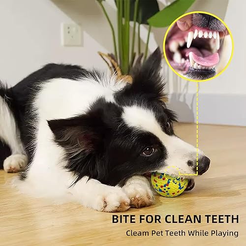 Miniatura 6 de Paquete de 4 pelotas para perros E-TPU, pelotas de tenis indestructibles de 3.15 pulgadas para perros, juguetes duraderos para perros masticadores