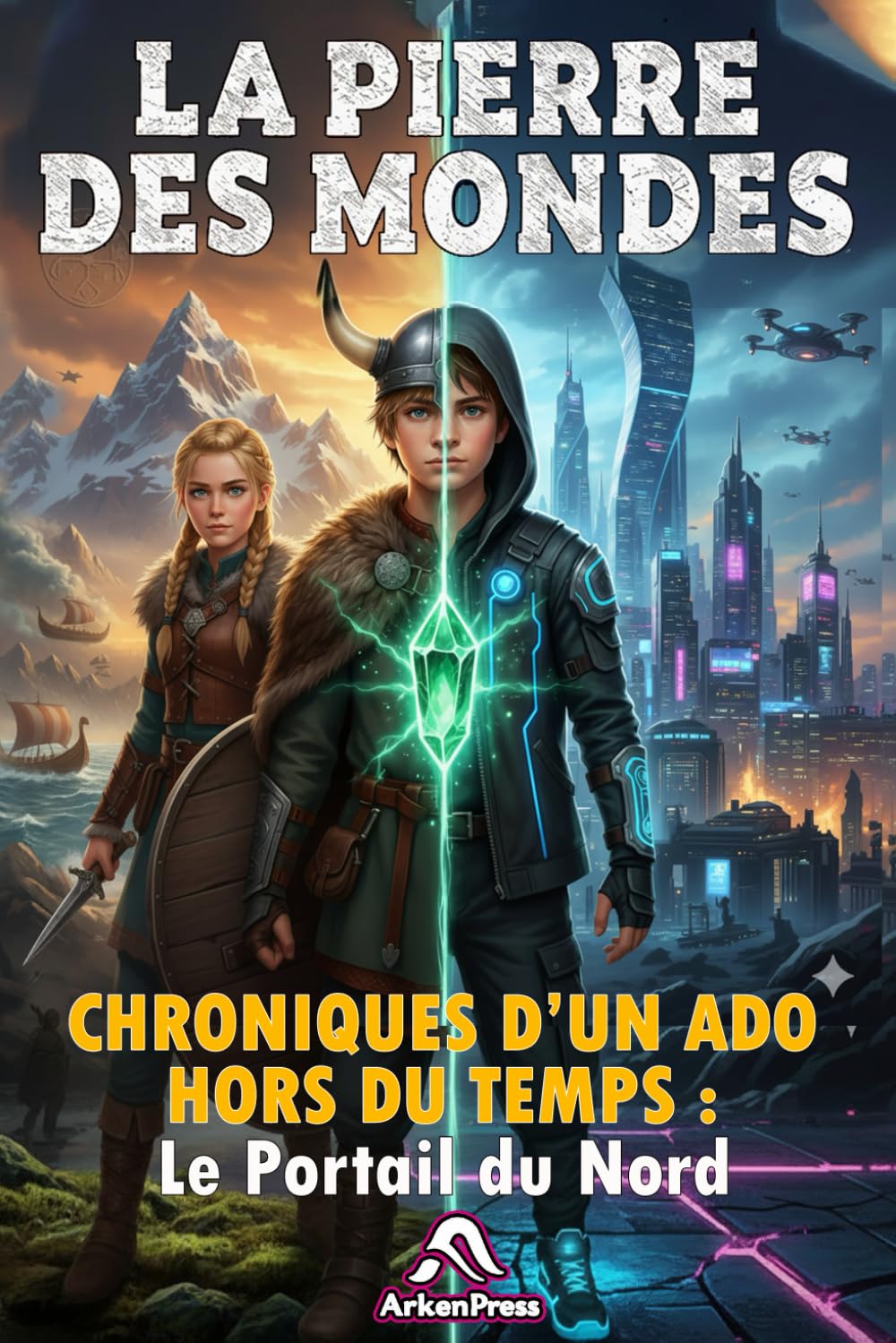 La Pierre des Mondes : Chroniques d’un ado hors du temps – La Porte du Nord: Roman jeunesse – Aventure, mystère, fantastique et voyage dans le temps – dès 9 ans