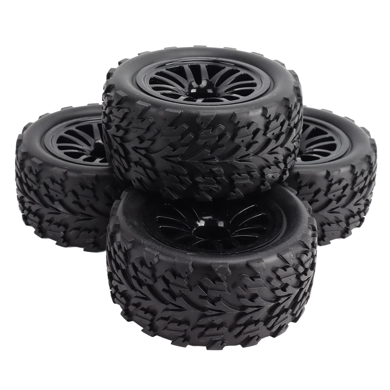 Pilipane 4PCS RC Tires 12mm Hex Off Road Short Course Truck Tires 1/10, Large Truck RC Tires and Durable RC Tires