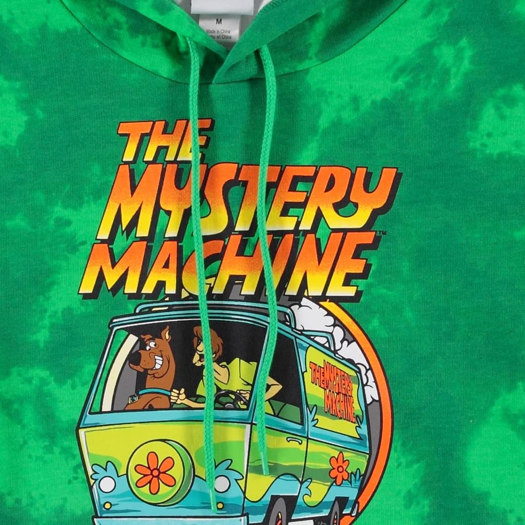 Scooby Doo Mens Throwback Hoodie, Shaggy, Velma Tie Dye Sweatshirt - Throwback Classic Tie Dye Hoodie Sweatshirt