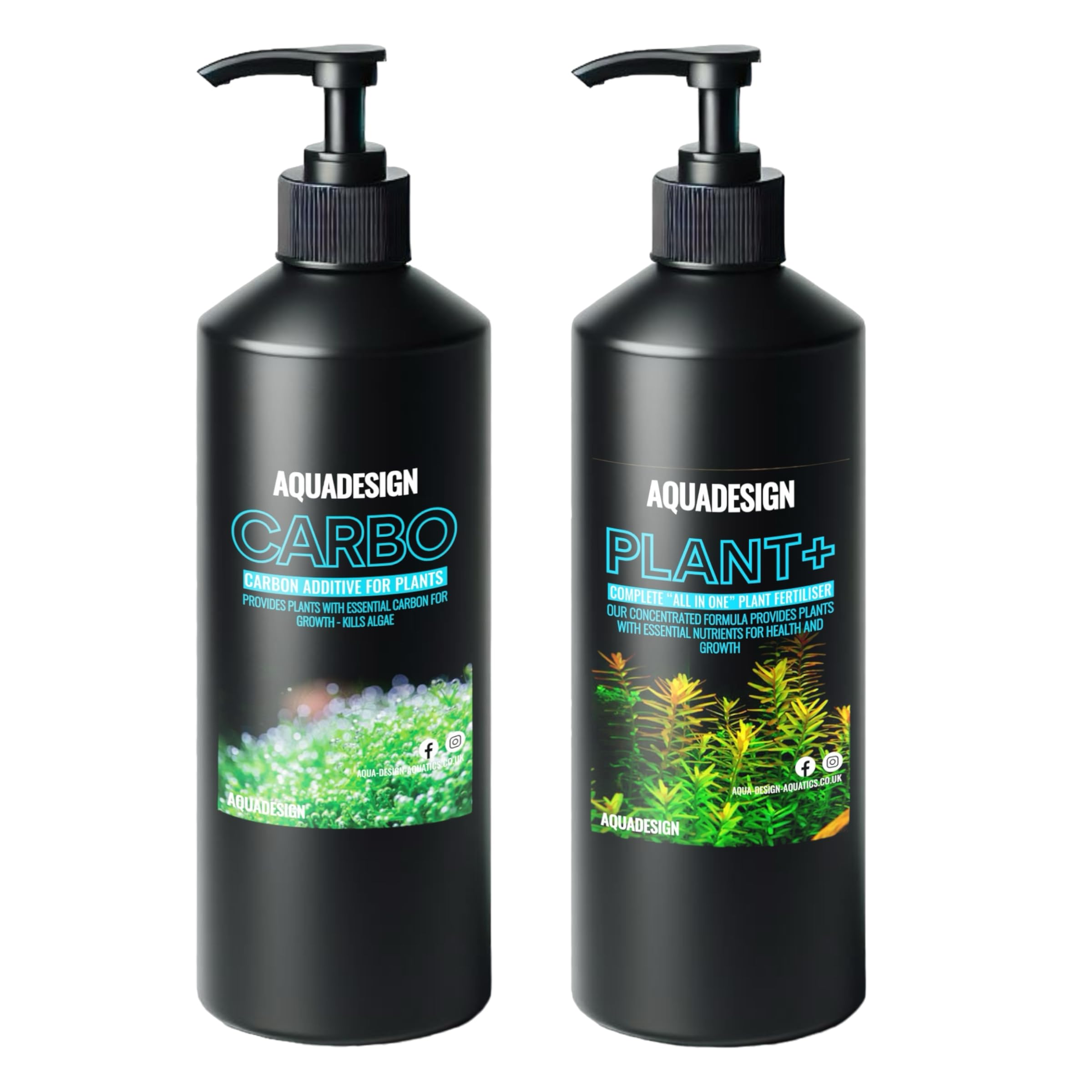 AquaDesign PLANT+ 1000ML & CARBO 1000ML Aquarium Plant Fertiliser System
