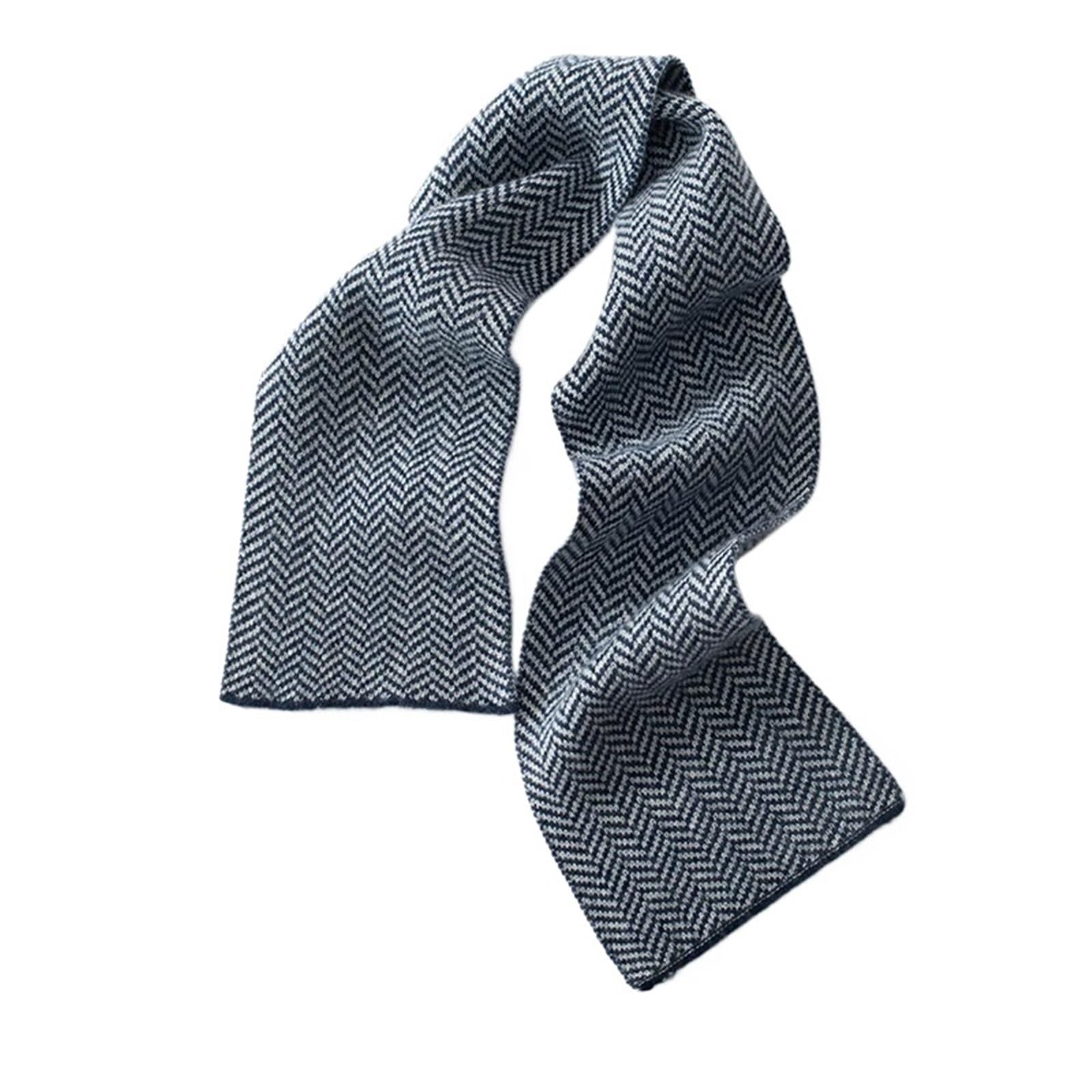 Sciarpa Lavorata A Maglia Sciarpa in cashmere da donna e uomo, invernale, calda, lavorata a maglia, classica, a righe, corta, for adulto