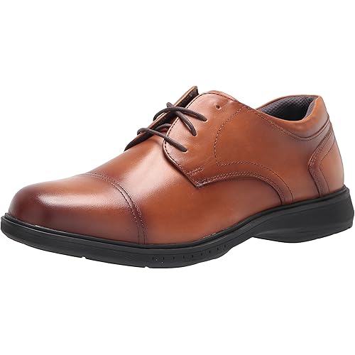 Nunn Bush Men's Pro Cap Toe Oxford with Kore Slip Resistant Comfort Technology
