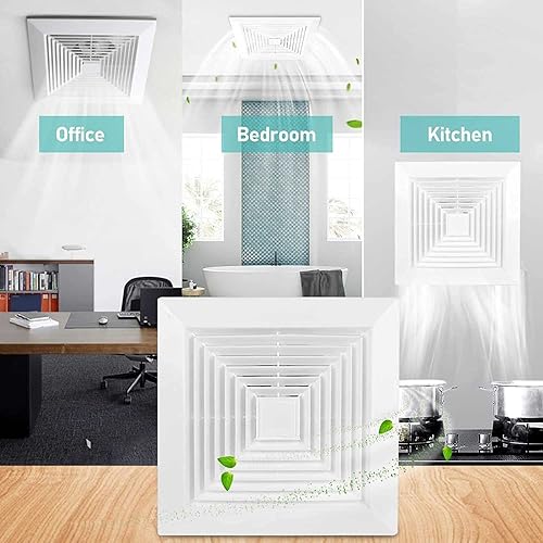 Miniatura 4 de Ventilador de ventilación de techo integrado para baño, ventilador de escape de alta succión para cocina y baño, perfecto para flujo de aire y